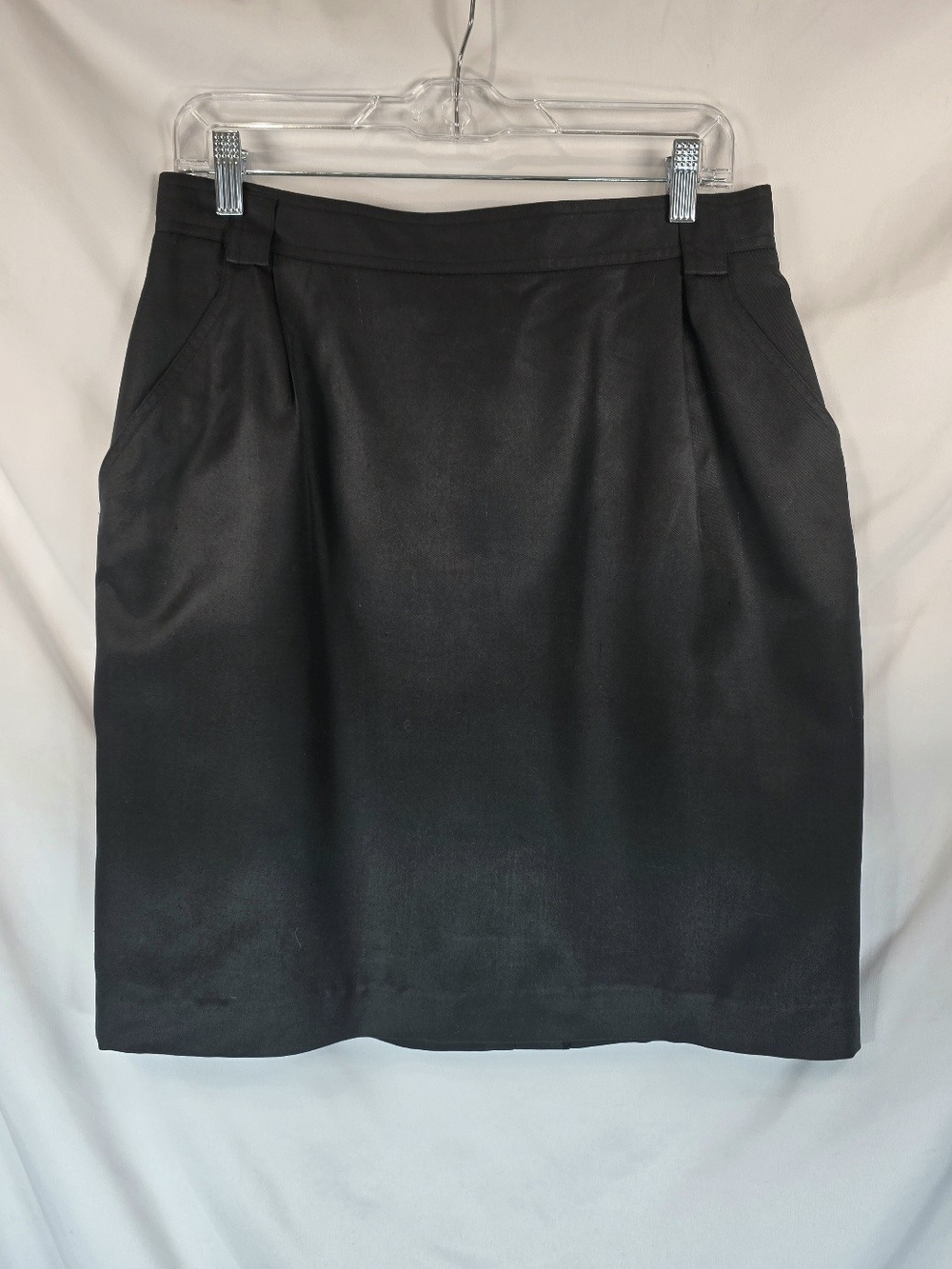 Ellen Tracy Silk Twill Contemporary Office Sophisticated Pencil Skirt Size 14